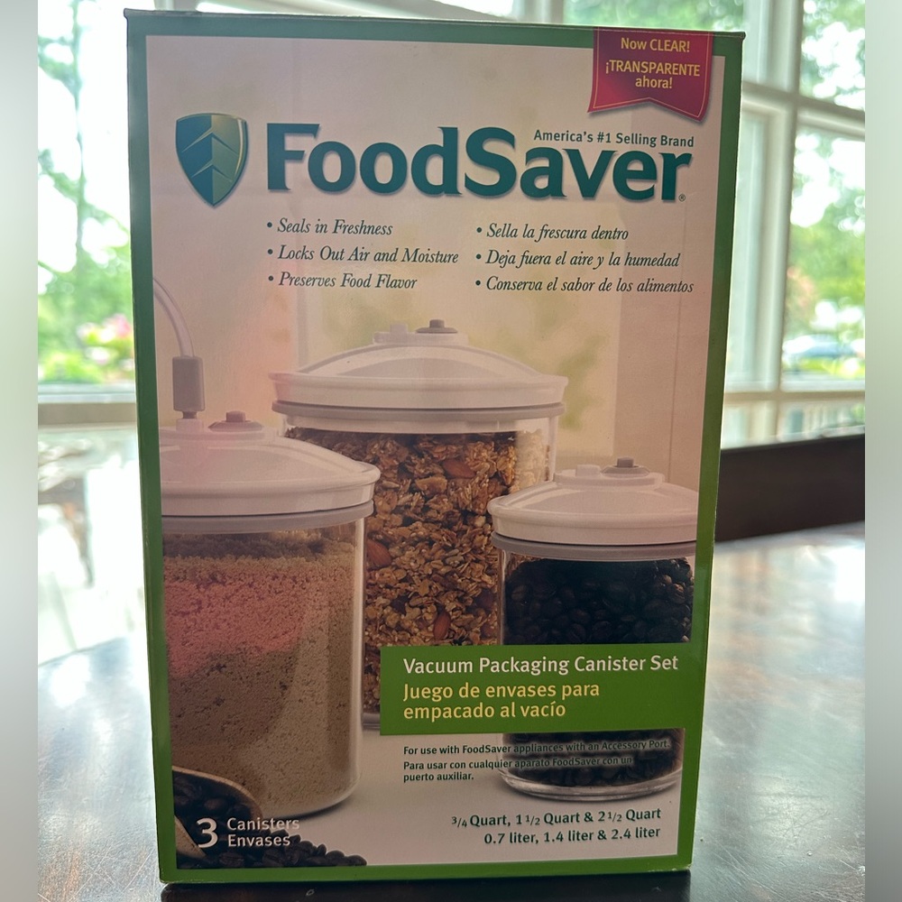 NIB FoodSaver Vacuum Packaging Canister Set of 3